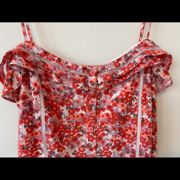 SOLD LC Lauren Conrad Floral Ruffle Dress - Picture 2 of 2
